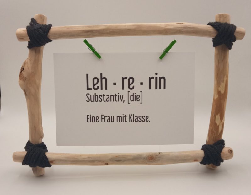 Querformat-Bilderrahmen inkl. Lehrerinnen Foto
